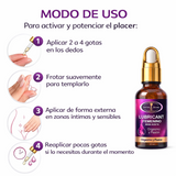 Lubricante Íntimo Femenino Base Aceite - Sensación Sedosa y Larga Duración - Orgasmo y Pasión