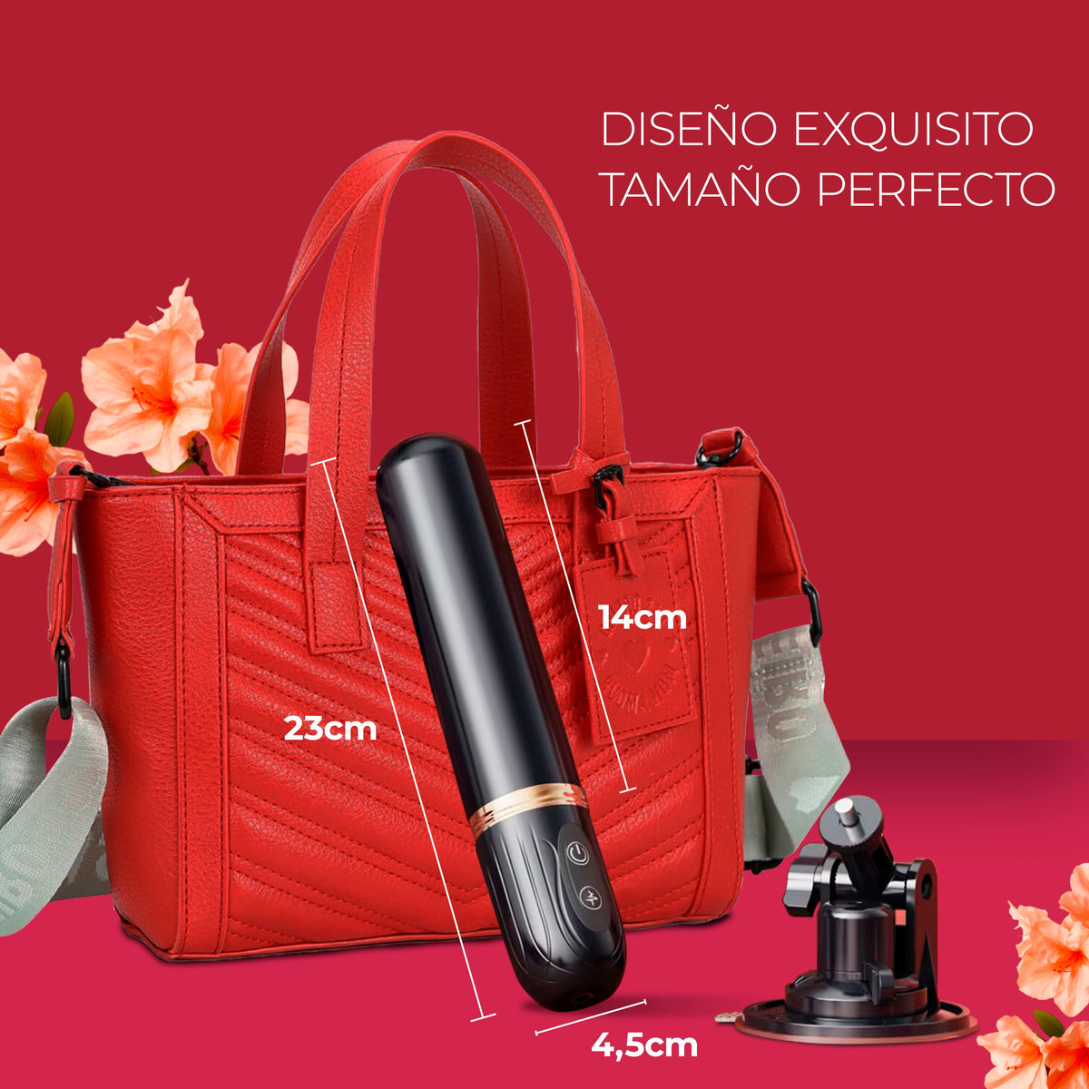 Consolador Vibrador Automático con Ventosa y Calefacción